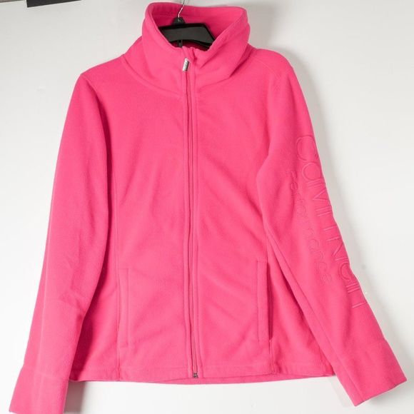Calvin Klein Performance Sweaters - Calvin Klien  Performance Dry Pink Fleece  Zip -up Sweater Comfy Size Large
